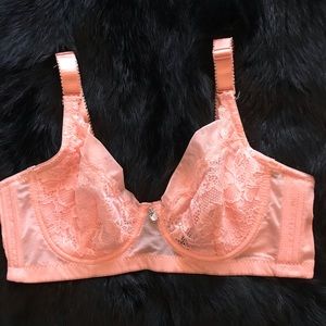 Pretty Pink lace bra with jewel